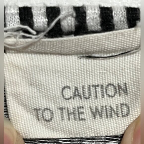 Caution to the Wind Black & White Striped Sleeveless Jumpsuit  - Size S - Picture 9 of 9